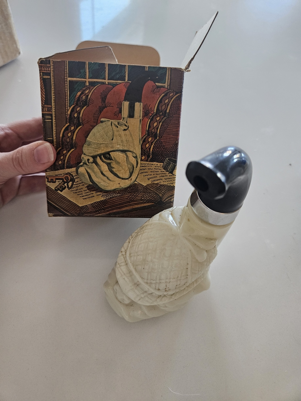 Vintage Avon Bulldog Pipr Aftershave With Box Rare